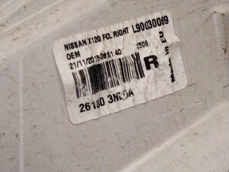 Recambio de piloto delantero derecho para nissan leaf (ze0) electric referencia OEM IAM 261803NL0A  