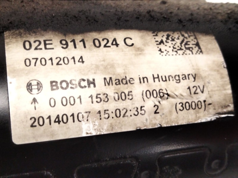Recambio de motor arranque para volkswagen transporter t5 furgón (7ha, 7hh, 7ea, 7eh) 2.0 tdi referencia OEM IAM 02E911024  