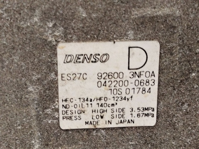 Recambio de compresor aire acondicionado para nissan leaf (ze0) electric referencia OEM IAM 926003NFOA  