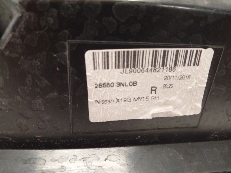 Recambio de piloto trasero derecho para nissan leaf (ze0) electric referencia OEM IAM 265503NL0B  