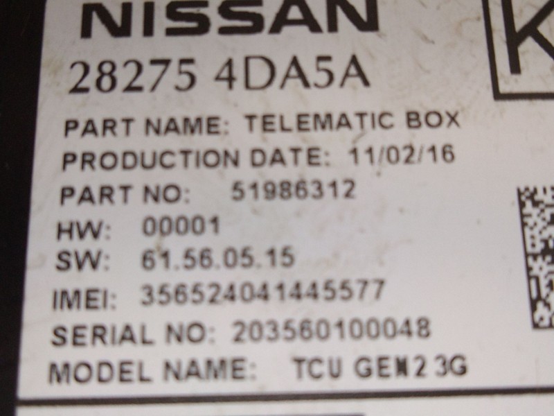 Recambio de unidad control para nissan leaf (ze0) electric referencia OEM IAM 282754DA5A  
