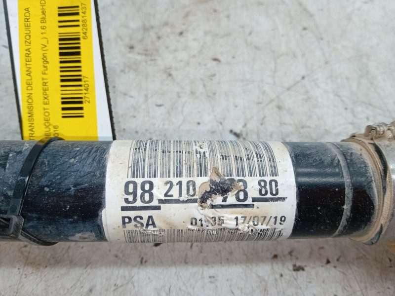 Recambio de transmision delantera izquierda para peugeot expert furgón (v_) 1.6 bluehdi 115 referencia OEM IAM   