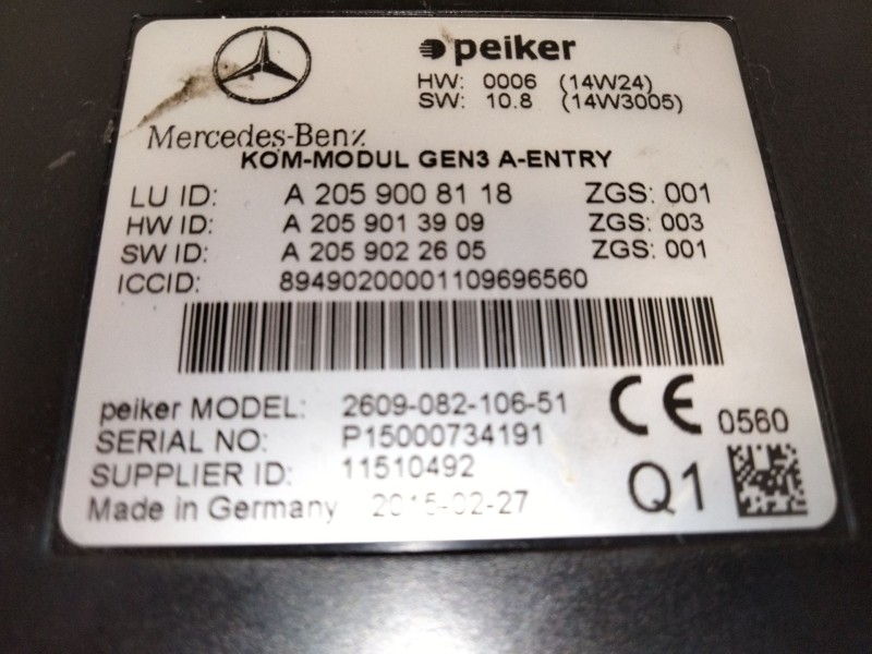 Recambio de modulo electronico para mercedes-benz cla coupé (c117) cla 220 cdi / d (117.303) referencia OEM IAM A2059008118  