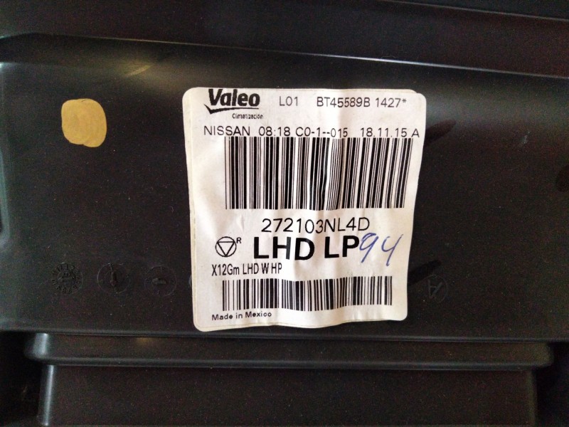 Recambio de calefaccion entera normal para nissan leaf (ze0) electric referencia OEM IAM 272103NL4D  