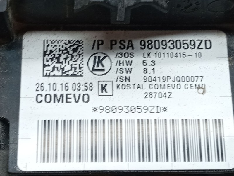 Recambio de anillo airbag para peugeot expert furgón (v_) 1.6 bluehdi 115 referencia OEM IAM 98093059ZD  