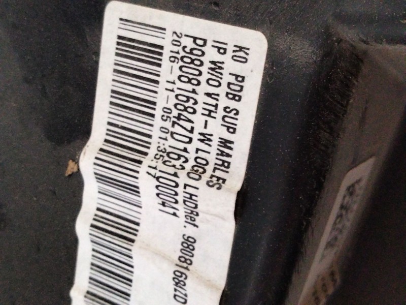 Recambio de salpicadero para peugeot expert furgón (v_) 1.6 bluehdi 115 referencia OEM IAM P98081684ZD  