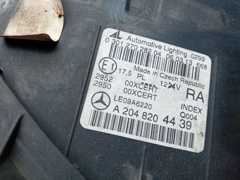 Recambio de faro derecho para mercedes-benz clase c coupé (c204) c 220 cdi (204.302) referencia OEM IAM A2048204439  