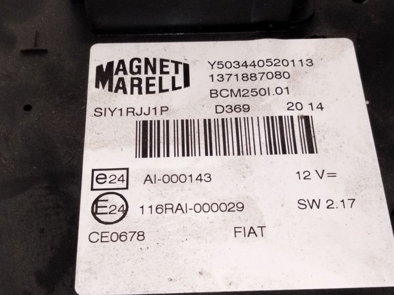 Recambio de caja fusibles para citroën jumper grossraumkasten 2.2 hdi fap cat referencia OEM IAM 1371887080  