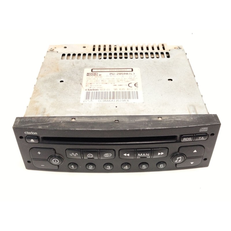 Recambio de sistema audio / radio cd para peugeot 206+ (2l_, 2m_) 1.4 hdi eco 70 referencia OEM IAM 96635823  