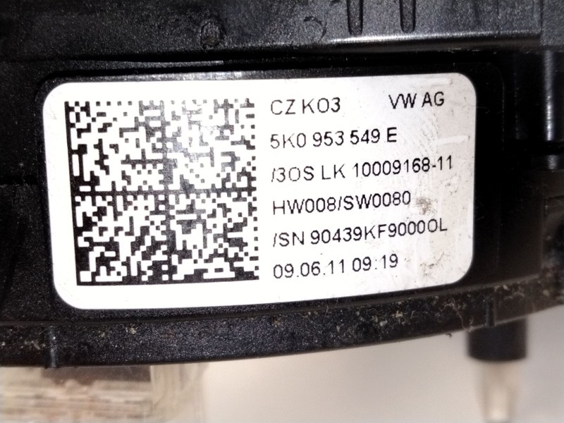 Recambio de anillo airbag para volkswagen golf vi variant (aj5) 1.6 tdi referencia OEM IAM 5K0953549  