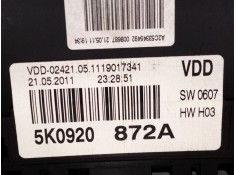 Recambio de cuadro instrumentos para volkswagen golf vi variant (aj5) 1.6 tdi referencia OEM IAM 5K0920872   2