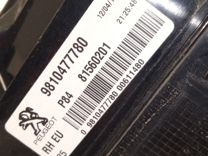 Recambio de piloto trasero derecho porton para peugeot 3008 suv (mc_, mr_, mj_, m4_) 1.2 thp/ puretech 130 (mrhnsm, mrhnsu, mrhn