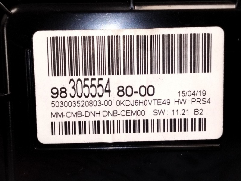 Recambio de cuadro instrumentos para peugeot 3008 suv (mc_, mr_, mj_, m4_) 1.2 thp/ puretech 130 (mrhnsm, mrhnsu, mrhnsj, mrhnyw