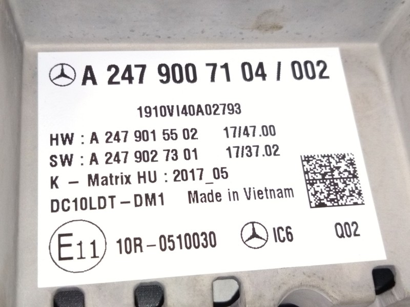 Recambio de pantalla multifuncion para mercedes-benz clase b sports tourer (w247) b 180 d (247.003) referencia OEM IAM A24790071