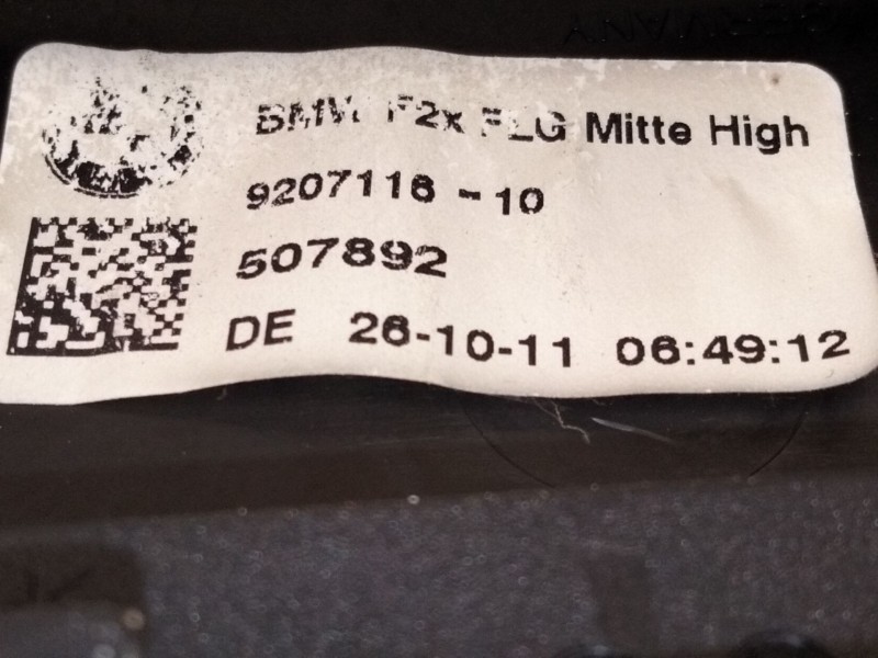 Recambio de aireador central para bmw 1 (f20) 118 d referencia OEM IAM 9207118  