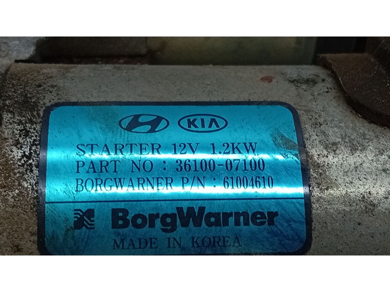 Recambio de motor arranque para kia picanto iii (ja) 1.0 referencia OEM IAM 3610007100  