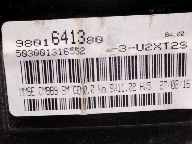 Recambio de cuadro instrumentos para peugeot partner tepee 1.6 bluehdi 100 referencia OEM IAM 9801641380  