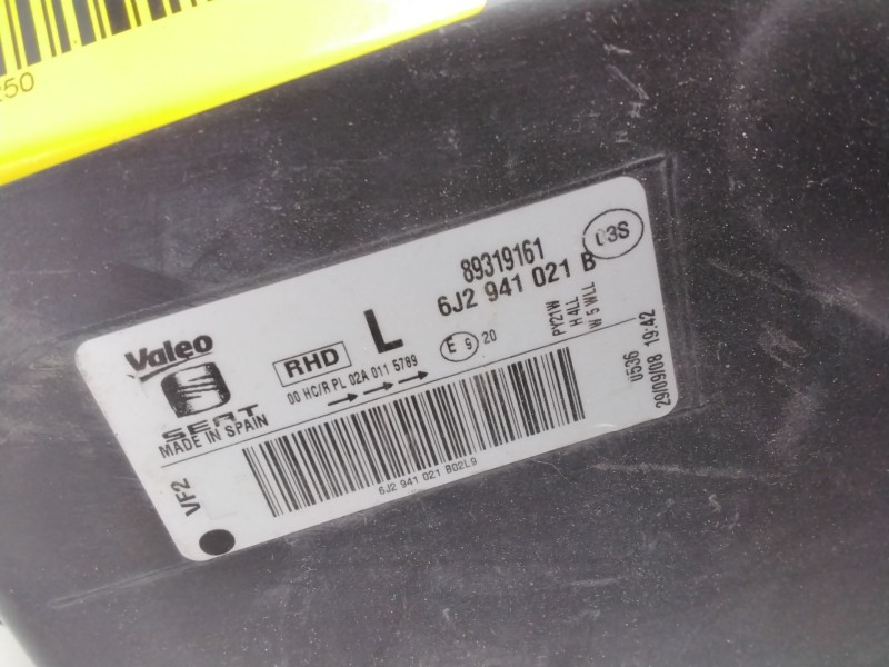 Recambio de faro izquierdo para seat ibiza iv (6j5, 6p1) 1.2 tsi referencia OEM IAM 6J2941021B 89319161 