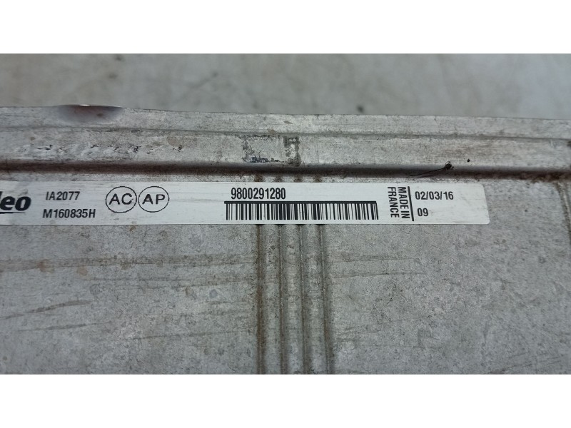 Recambio de intercooler para peugeot partner tepee 1.6 bluehdi 100 referencia OEM IAM 9800291280  