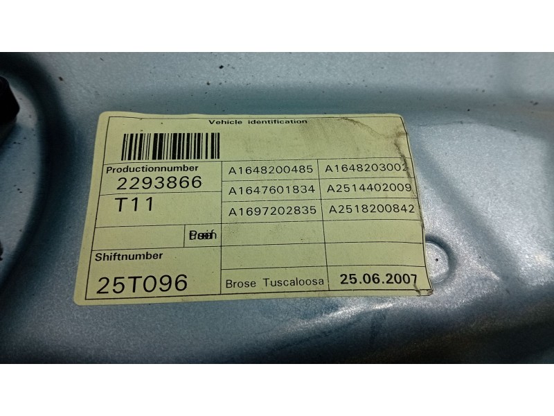 Recambio de elevalunas delantero derecho para mercedes-benz clase m (w164) ml 350 4-matic (164.186) referencia OEM IAM   