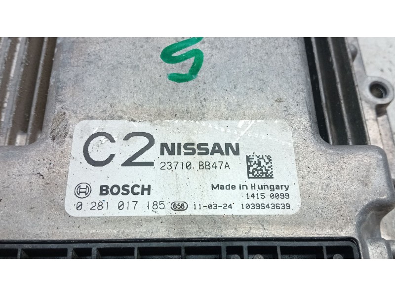 Recambio de centralita motor uce para nissan qashqai (j10) 2.0 dci turbodiesel cat referencia OEM IAM 23710BB47A  