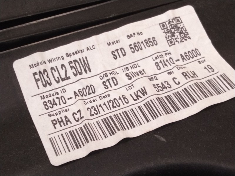 Recambio de elevalunas trasero izquierdo para hyundai i30 (gd) tecno referencia OEM IAM 83470A6050  