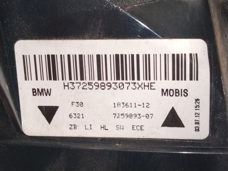Recambio de piloto trasero izquierdo para bmw 3 (f30, f80) 318 d xdrive referencia OEM IAM 7259893  