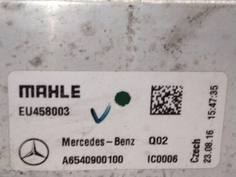 Recambio de intercooler para mercedes-benz clase e (w213) e 220 d (213.004) referencia OEM IAM A6540900100  