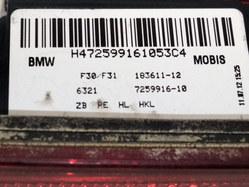 Recambio de piloto trasero derecho porton para bmw 3 (f30, f80) 318 d xdrive referencia OEM IAM 7259916  