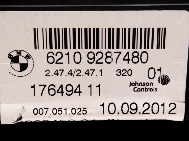 Recambio de cuadro instrumentos para bmw 3 (f30, f80) 318 d xdrive referencia OEM IAM 9287480  