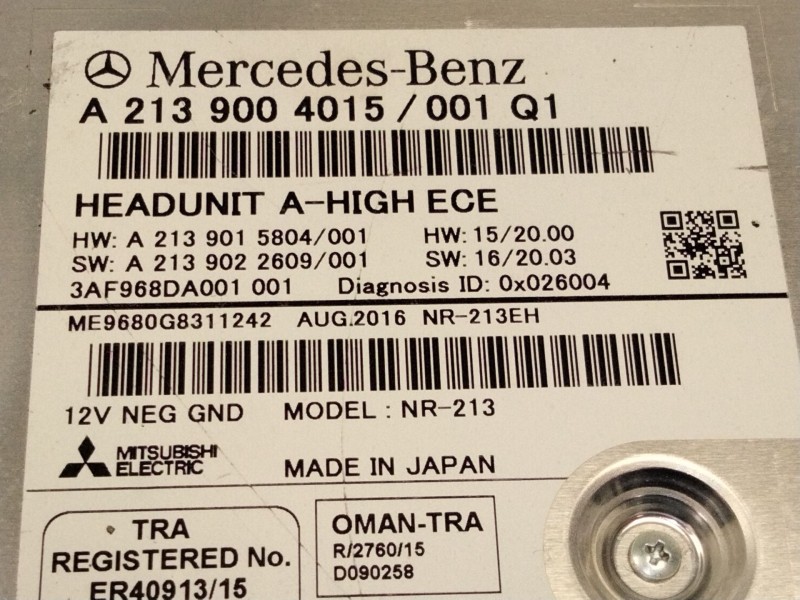 Recambio de amplificador de radio para mercedes-benz clase e (w213) e 220 d (213.004) referencia OEM IAM A2139004015  