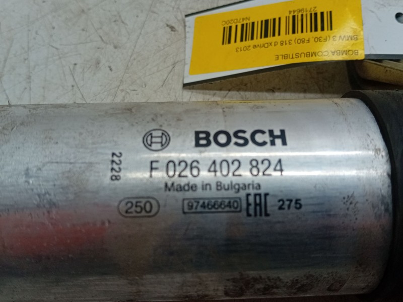 Recambio de bomba combustible para bmw 3 (f30, f80) 318 d xdrive referencia OEM IAM F026402824  