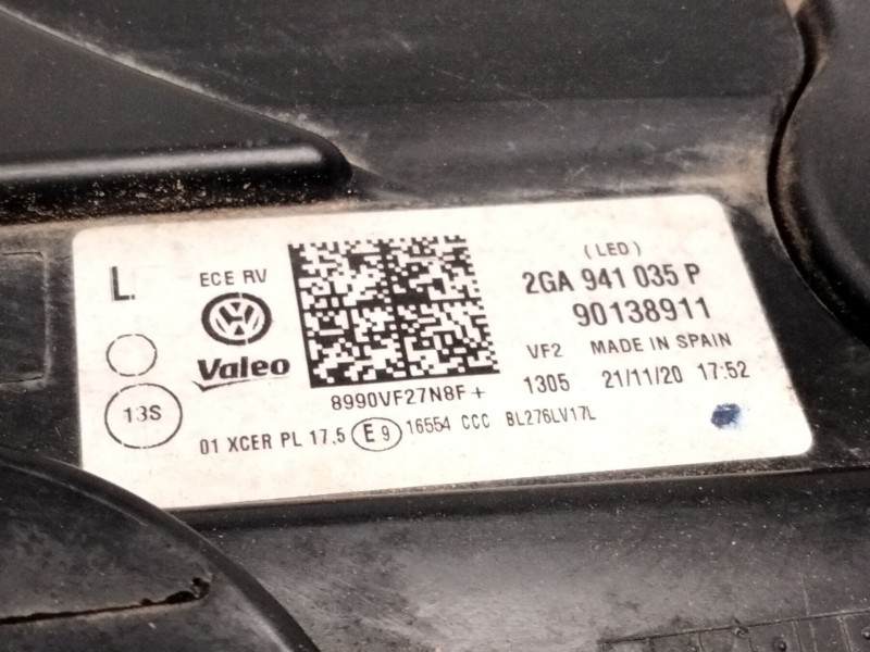 Recambio de faro xenon izquierdo para volkswagen t-roc (a11, d11) 1.5 tsi referencia OEM IAM 2GA841035  