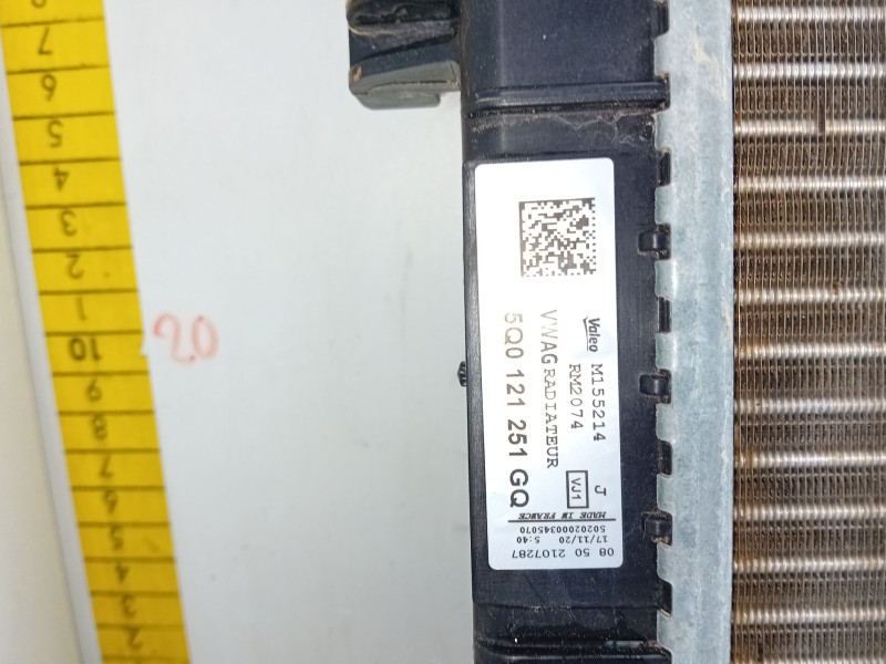Recambio de radiador agua para volkswagen t-roc (a11, d11) 1.5 tsi referencia OEM IAM 5Q0121251GQ  