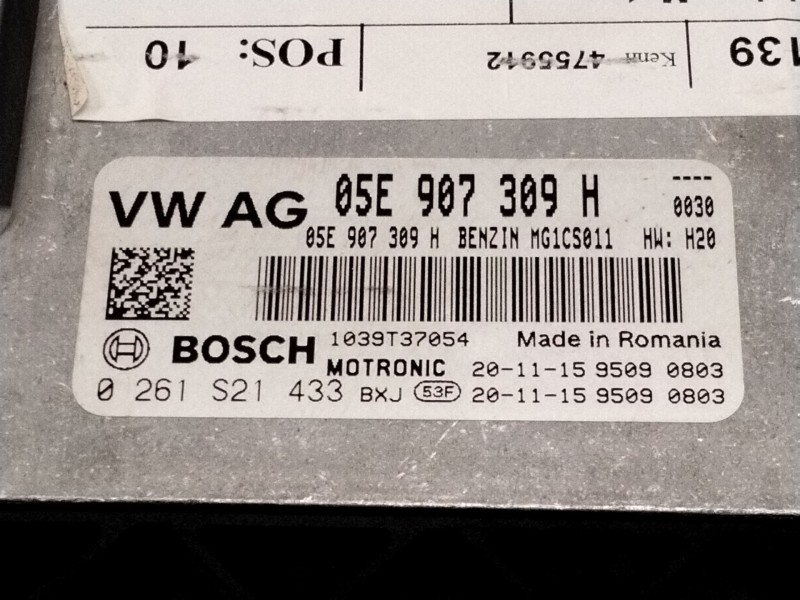 Recambio de centralita motor uce para volkswagen t-roc (a11, d11) 1.5 tsi referencia OEM IAM 05E907309  
