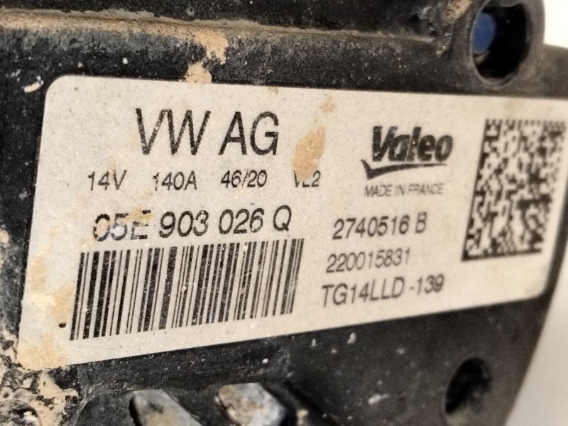 Recambio de alternador para volkswagen t-roc (a11, d11) 1.5 tsi referencia OEM IAM 05E903026  