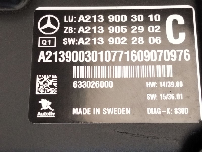 Recambio de camara delantera para mercedes-benz clase e (w213) e 220 d (213.004) referencia OEM IAM A2139003010  
