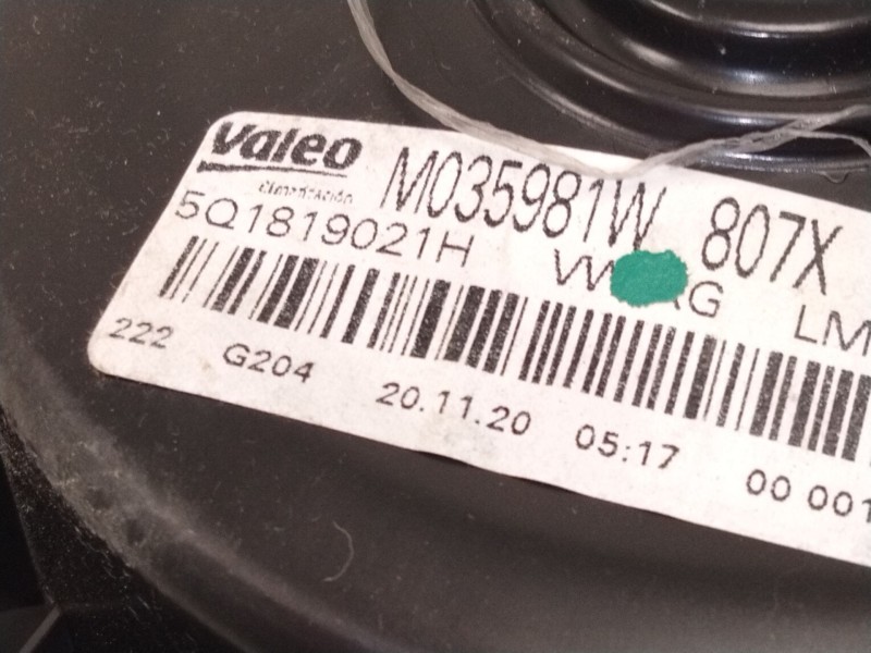 Recambio de motor calefaccion para volkswagen t-roc (a11, d11) 1.5 tsi referencia OEM IAM 5Q1819021  