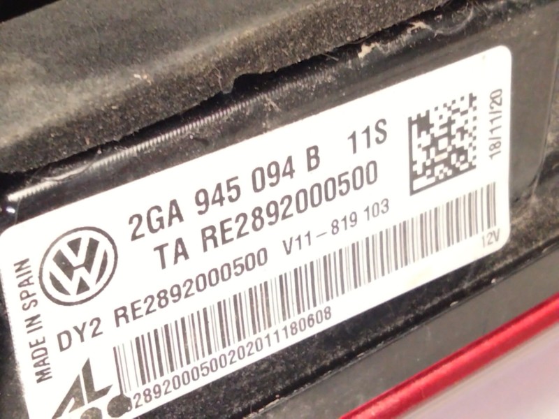 Recambio de piloto trasero derecho porton para volkswagen t-roc (a11, d11) 1.5 tsi referencia OEM IAM 2GA945094  
