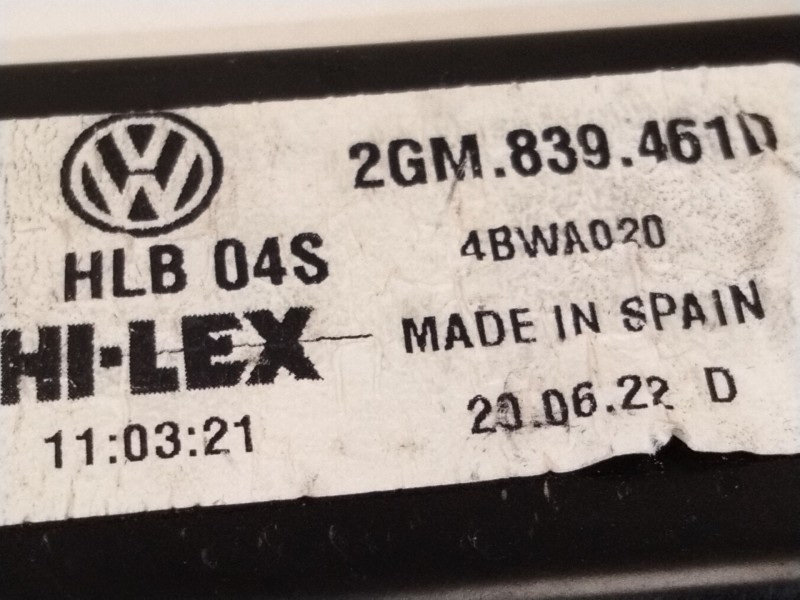 Recambio de elevalunas trasero izquierdo para volkswagen t-cross (c11) 1.0 tsi referencia OEM IAM 2GM839461  