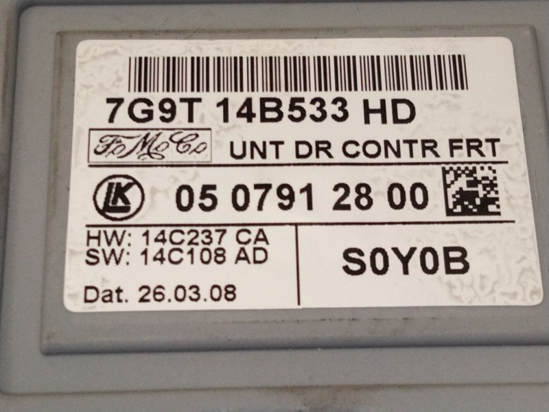 Recambio de modulo control puerta para ford mondeo iv (ba7) 2.2 tdci referencia OEM IAM 7G9T14B533  