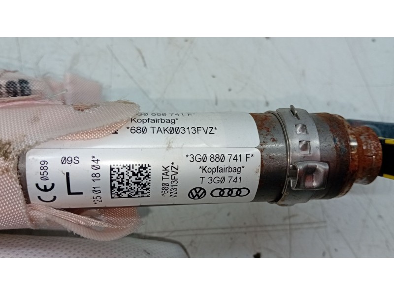 Recambio de airbag cortina trasero izquierdo para volkswagen passat b8 variant (3g5, cb5) 2.0 tdi referencia OEM IAM 3G0880741F 
