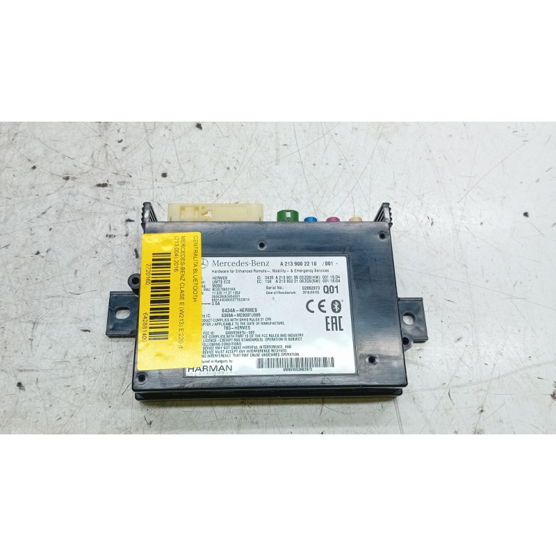 Recambio de centralita bluetooth para mercedes-benz clase e (w213) e 220 d (213.004) referencia OEM IAM A2139002210  