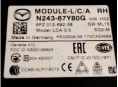 Recambio de modulo electronico para mazda mx-5 rf targa (nd) 2.0 (nd2e) referencia OEM IAM N24367Y80G   2