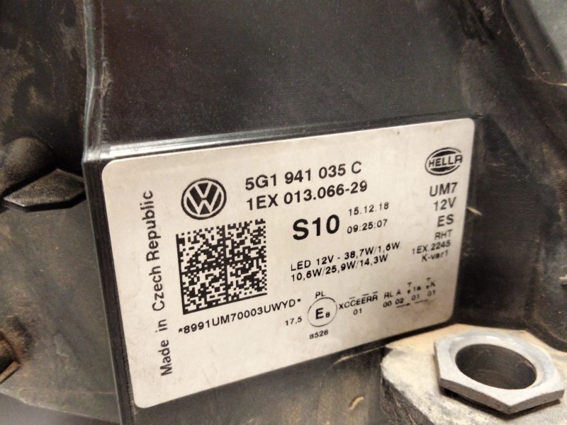 Recambio de faro izquierdo para volkswagen golf vii (5g1, bq1, be1, be2) 1.0 tsi referencia OEM IAM 5G1941035  