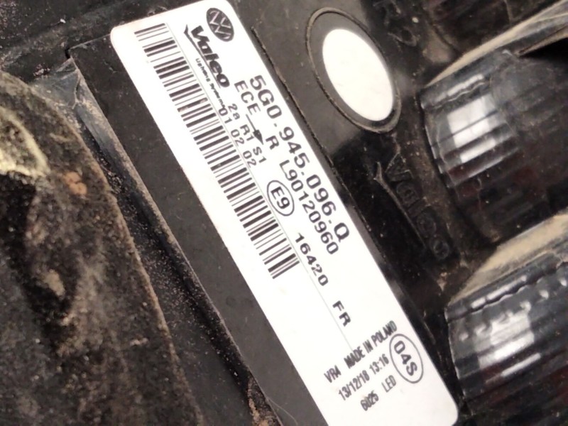 Recambio de piloto trasero derecho para volkswagen golf vii (5g1, bq1, be1, be2) 1.0 tsi referencia OEM IAM 5G0946096  