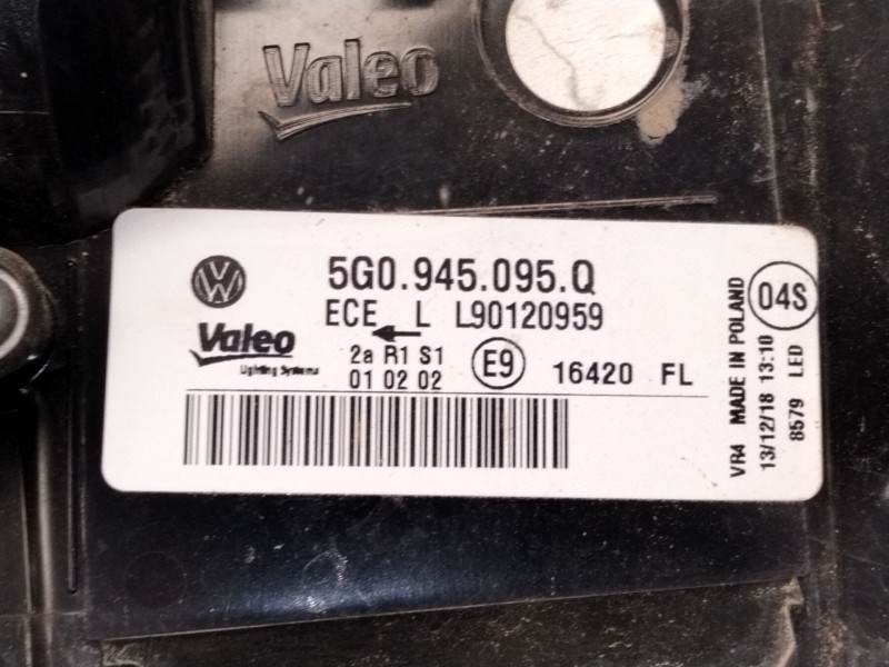 Recambio de piloto trasero izquierdo para volkswagen golf vii (5g1, bq1, be1, be2) 1.0 tsi referencia OEM IAM 5G0945095  