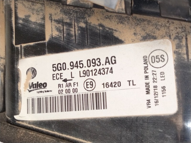 Recambio de piloto trasero izquierdo porton para volkswagen golf vii (5g1, bq1, be1, be2) 1.0 tsi referencia OEM IAM 5G0945093  