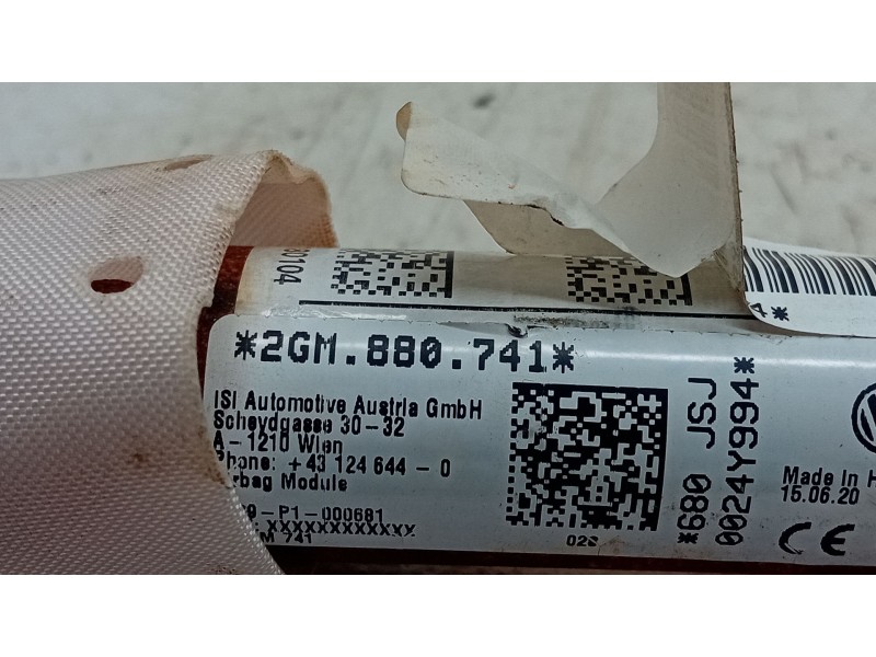 Recambio de airbag cortina delantero izquierdo para volkswagen t-cross (c11) 1.0 tsi referencia OEM IAM 2GM880741  