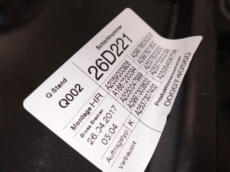 Recambio de elevalunas trasero derecho para mercedes-benz glc coupe (c253) 250 4-matic (253.346) referencia OEM IAM A2059000928 